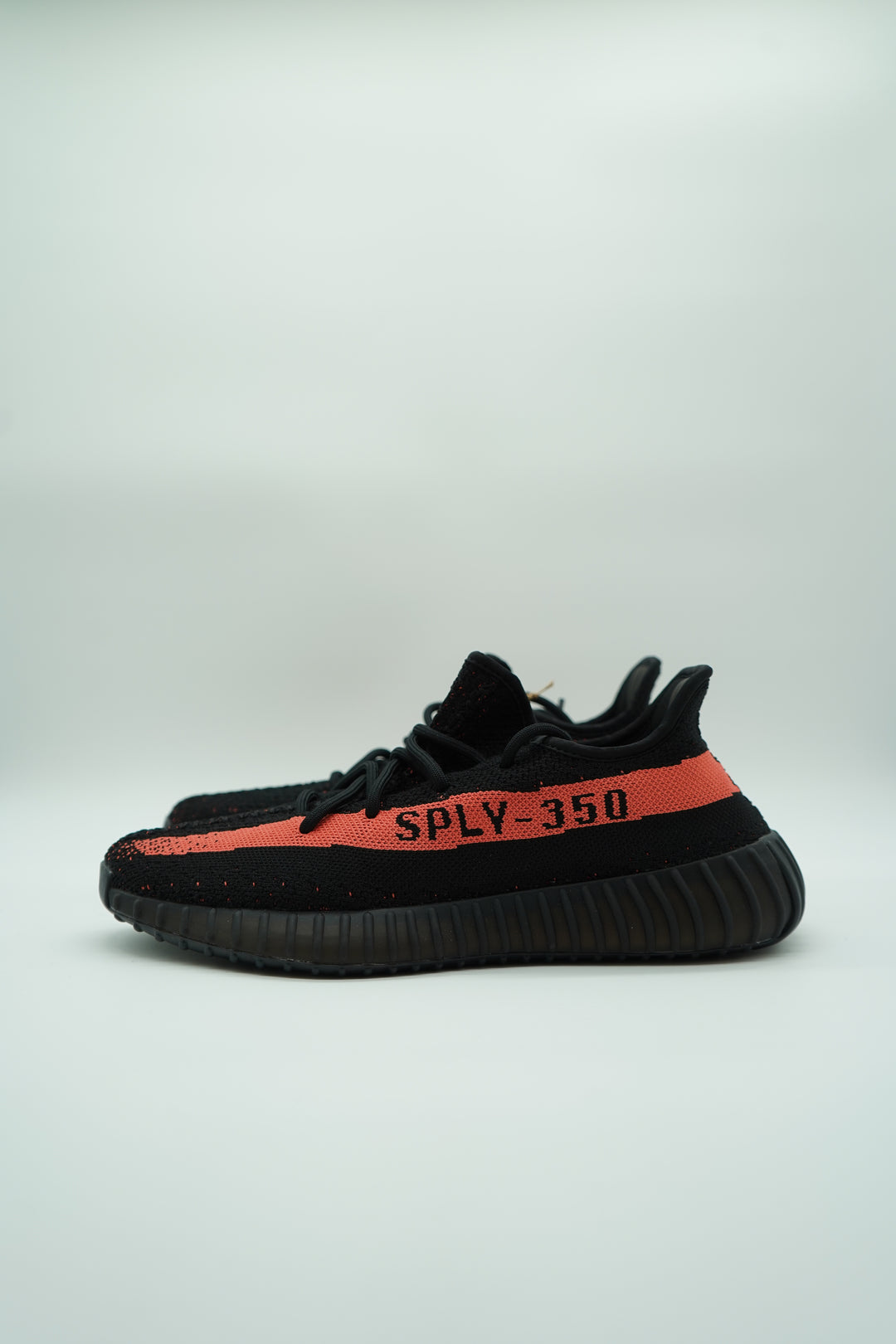 Yeezy Boost 350 V2 Core Black Red Stripe DecadeFootwear